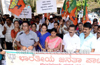 Mangaluru : BJP stages protest against sand scarcity